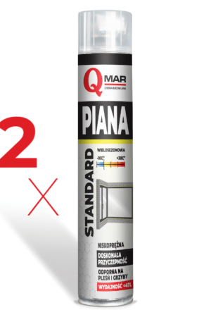 PIANA POLIURETANOWA <br /><b>STANDARD<br /> PISTOLETOWA<br /></b> WIELOSEZONOWA <br /><b>750 ml<br /></b> x12