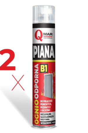 PIANA POLIURETANOWA <br /><b>OGNIOODPORNA B1<br /> PISTOLETOWA<br /></b> NIEZAPALNA <br /><b>750 ml<br /></b> x12