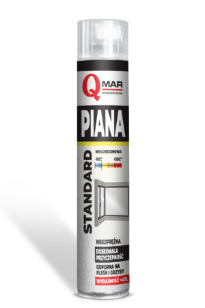 PIANA POLIURETANOWA<br /> <b>STANDARD<br /> PISTOLETOWA<br /></b> WIELOSEZONOWA<br /><b>750 ml</b>