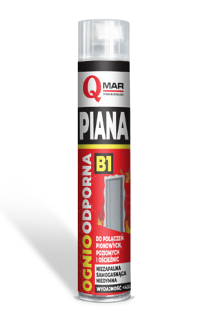 PIANA POLIURETANOWA <br /><b>OGNIOODPORNA B1<br /> PISTOLETOWA<br /></b> NIEZAPALNA <br /><b>750 ml</b>