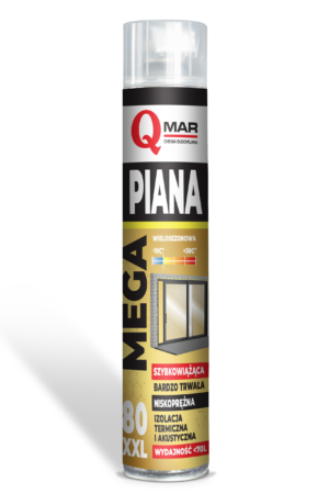 PIANA POLIURETANOWA <br /><b>MEGAFAST XXL 80<br /> PISTOLETOWA<br /></b> WIELOSEZONOWA <br /><b>880 ml</b>
