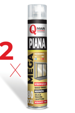 PIANA POLIURETANOWA <br /><b>MEGAFAST XXL 80<br /> PISTOLETOWA<br /></b> WIELOSEZONOWA <br /><b>880 ml<br /></b> x12